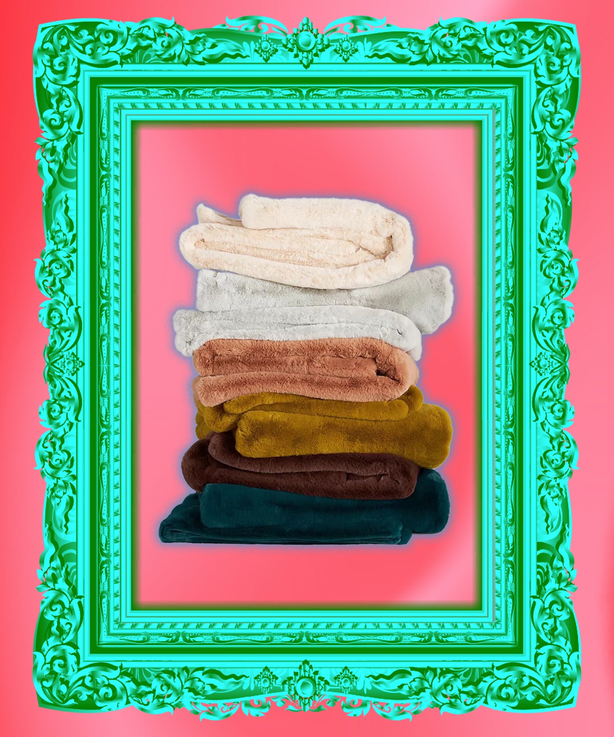 Kuschelige Decken in verschiedenen Farben