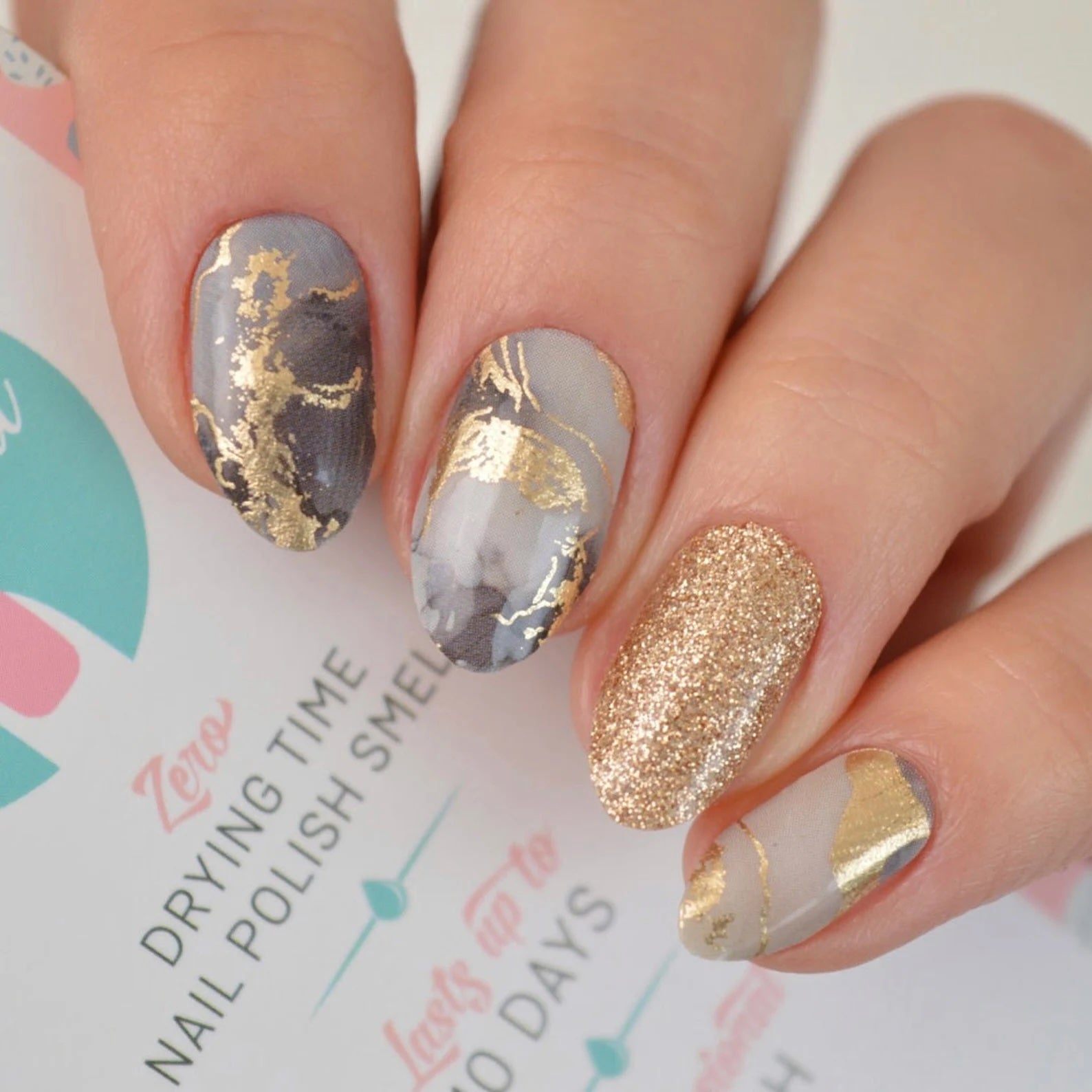 🌤️The perfect summer nails with fun, muted colors of warm yellow and sky  blue, topped with cute botanicals and silver foil. ✨ What... | Instagram