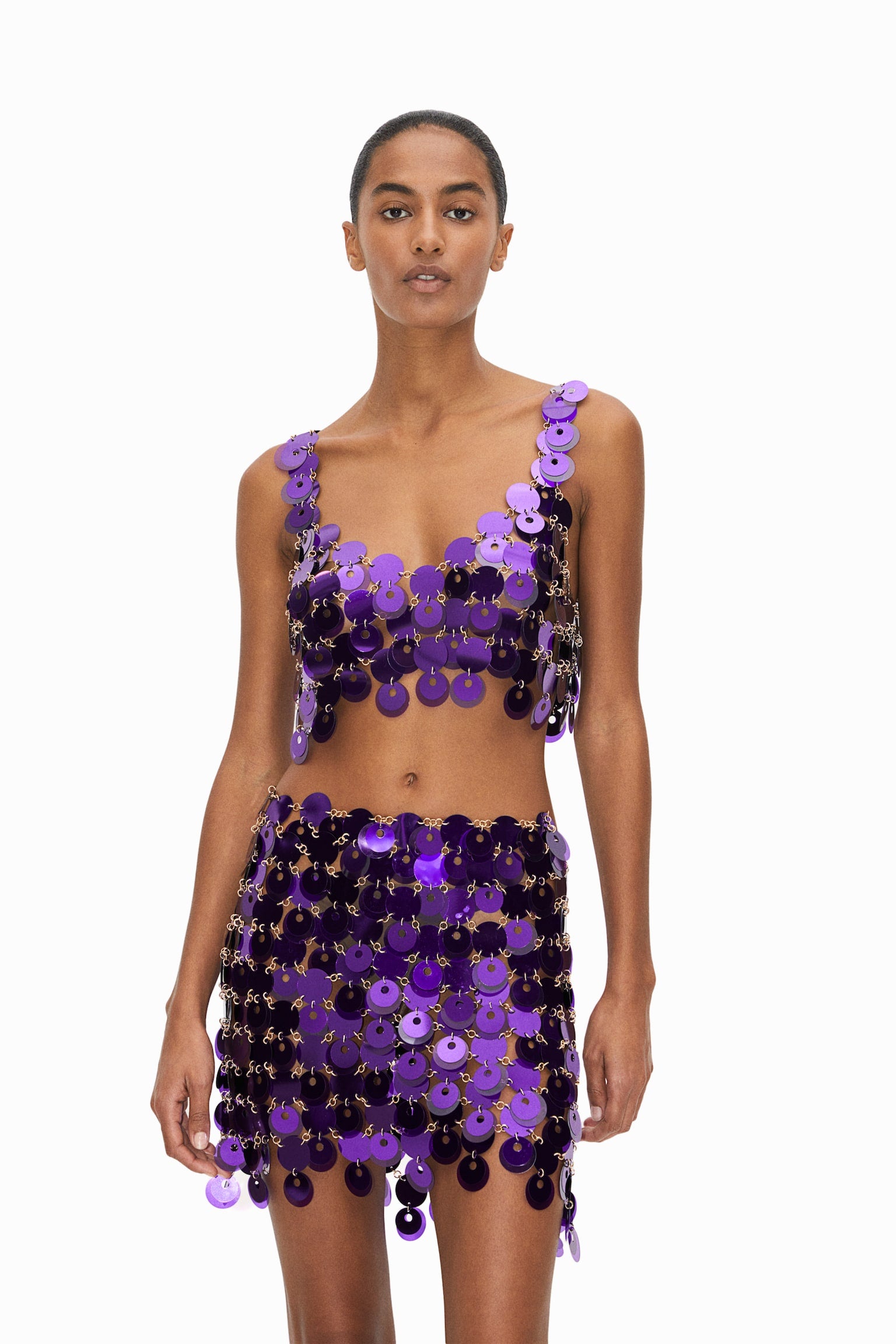 H&m Sequin Skirt H&M Fringe Sequined Worn Once In