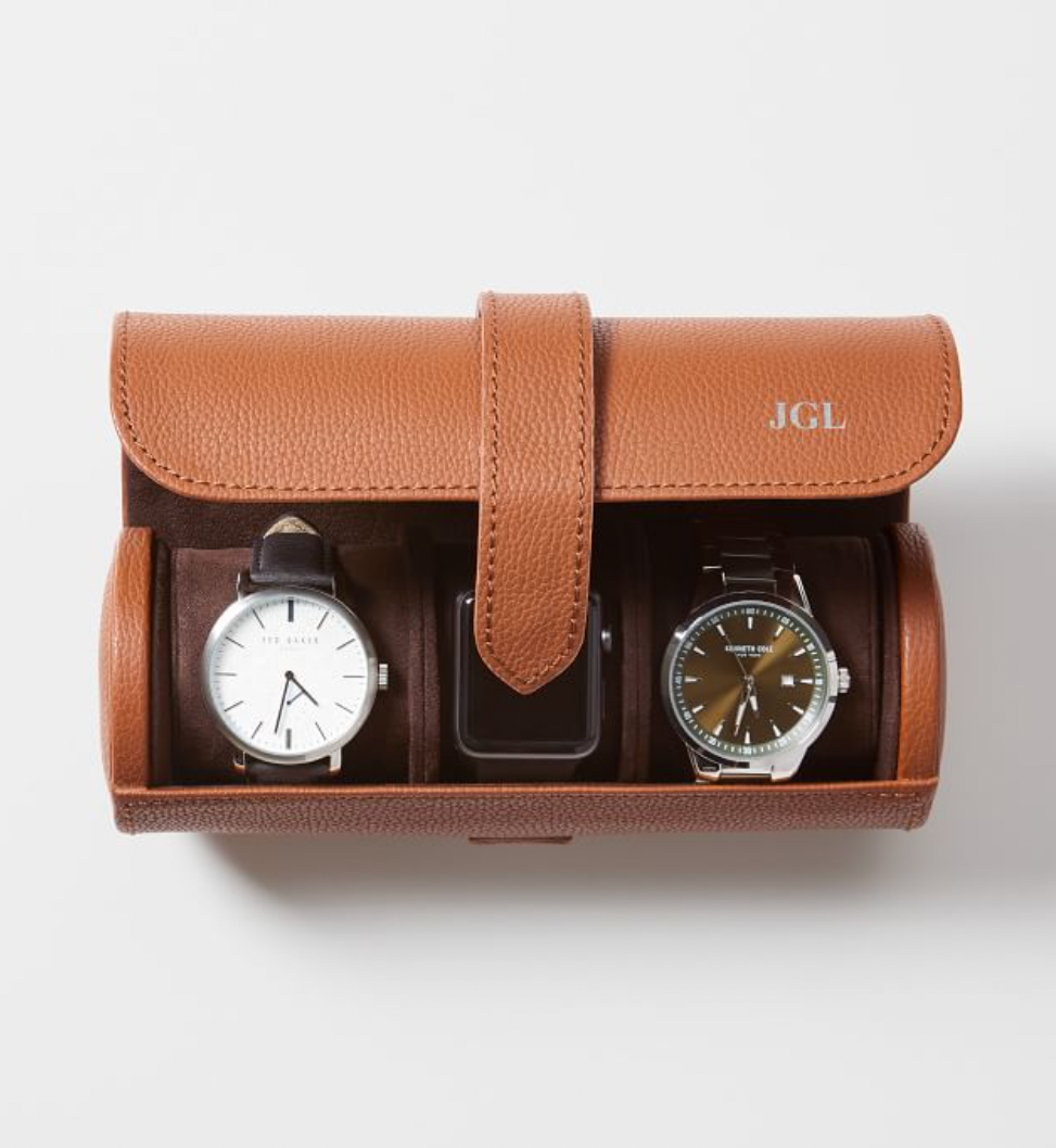 Mark & Graham + Monogrammed Travel Watch Roll