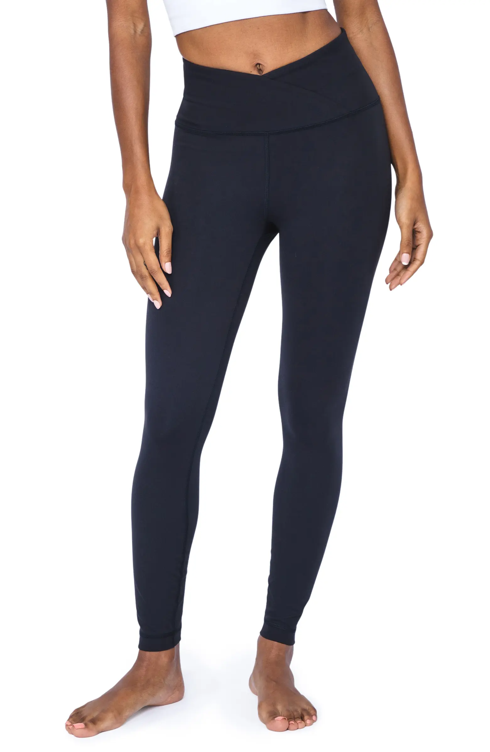 90 Degree by Reflex + Carbon Interlink Crossover Ankle Leggings