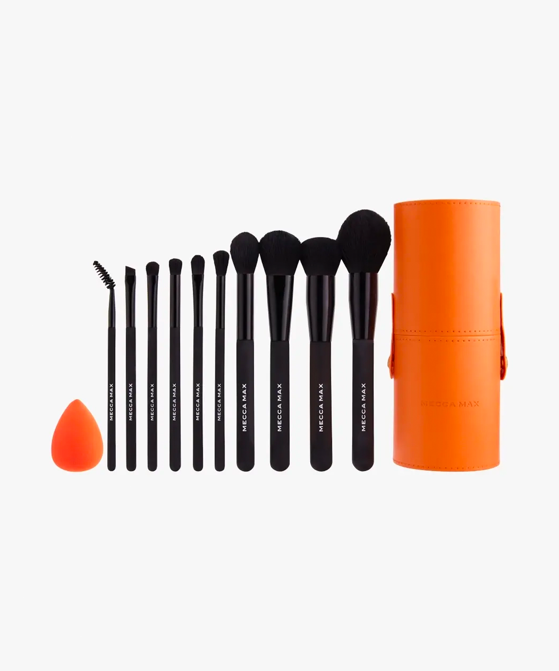 MECCA MAX + Brushing Up 10Piece Brush Set with Sponge & Brush Case