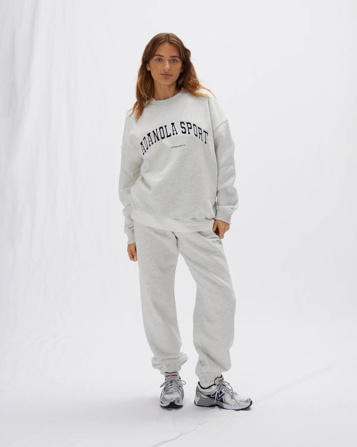 Adanola + AS Oversized Sweatshirt – Light Grey Melange