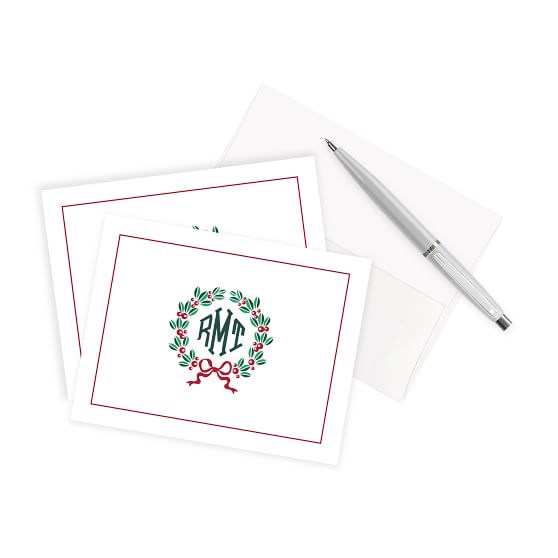 Mark & Graham + Monogram Holiday Folded Notecards (25 Pack)