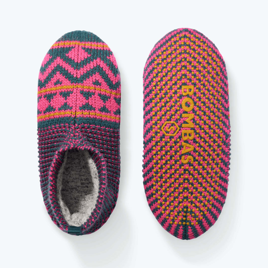 Bombas + Women’s Gripper Slipper Fair Isle – Double Cushion