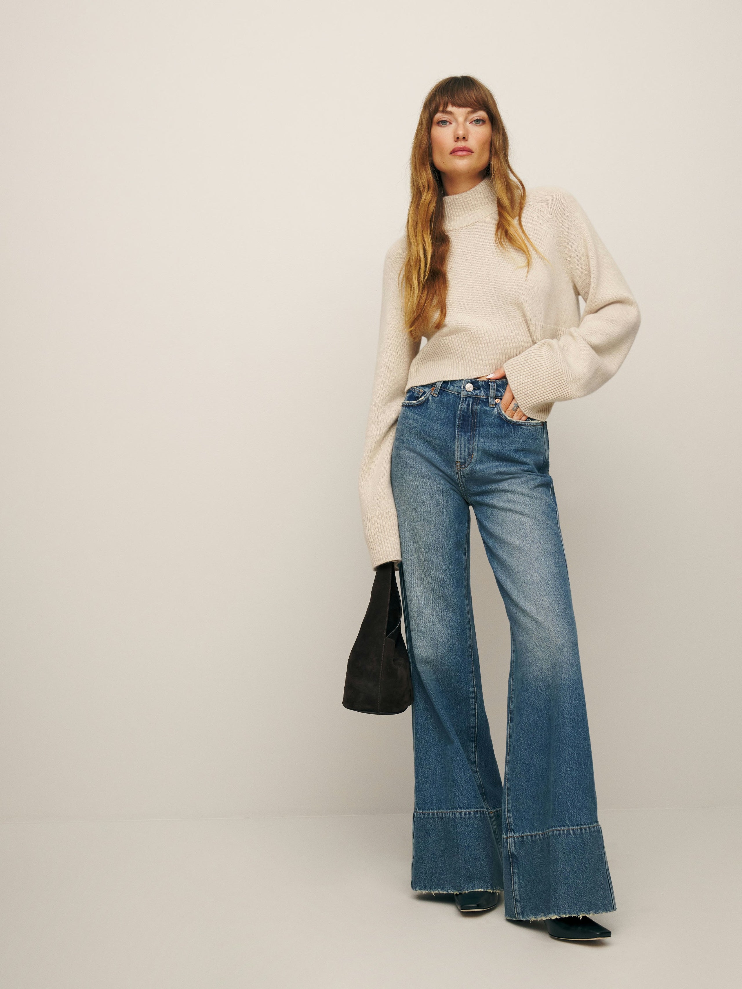 Reformation + Penney High Rise Relaxed Flare Jeans