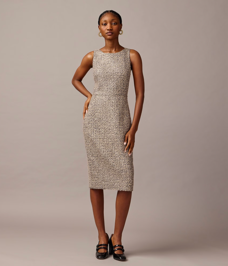 J crew sheath dress in deals tweed