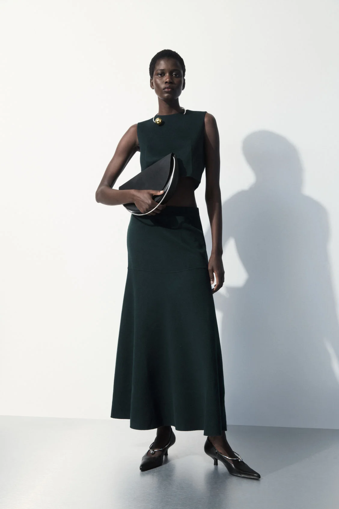 Long wool blend skirt outlet
