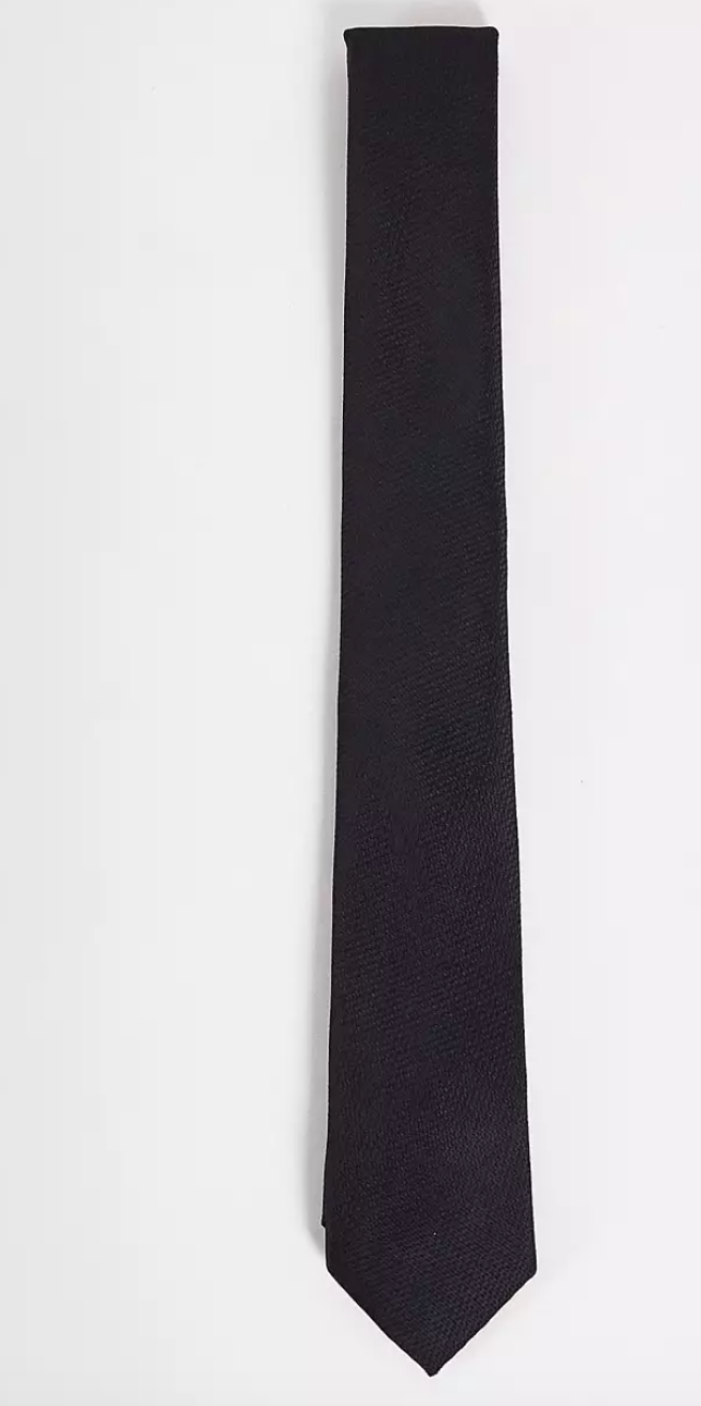 ASOS DESIGN + Textured tie in black