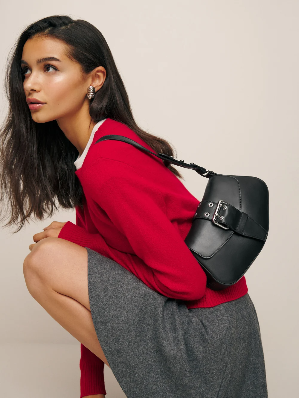 Lulu by Lulu Guinness Black Shoulder Bag Purse | Black shoulder bag, Purses  and bags, Shoulder bag