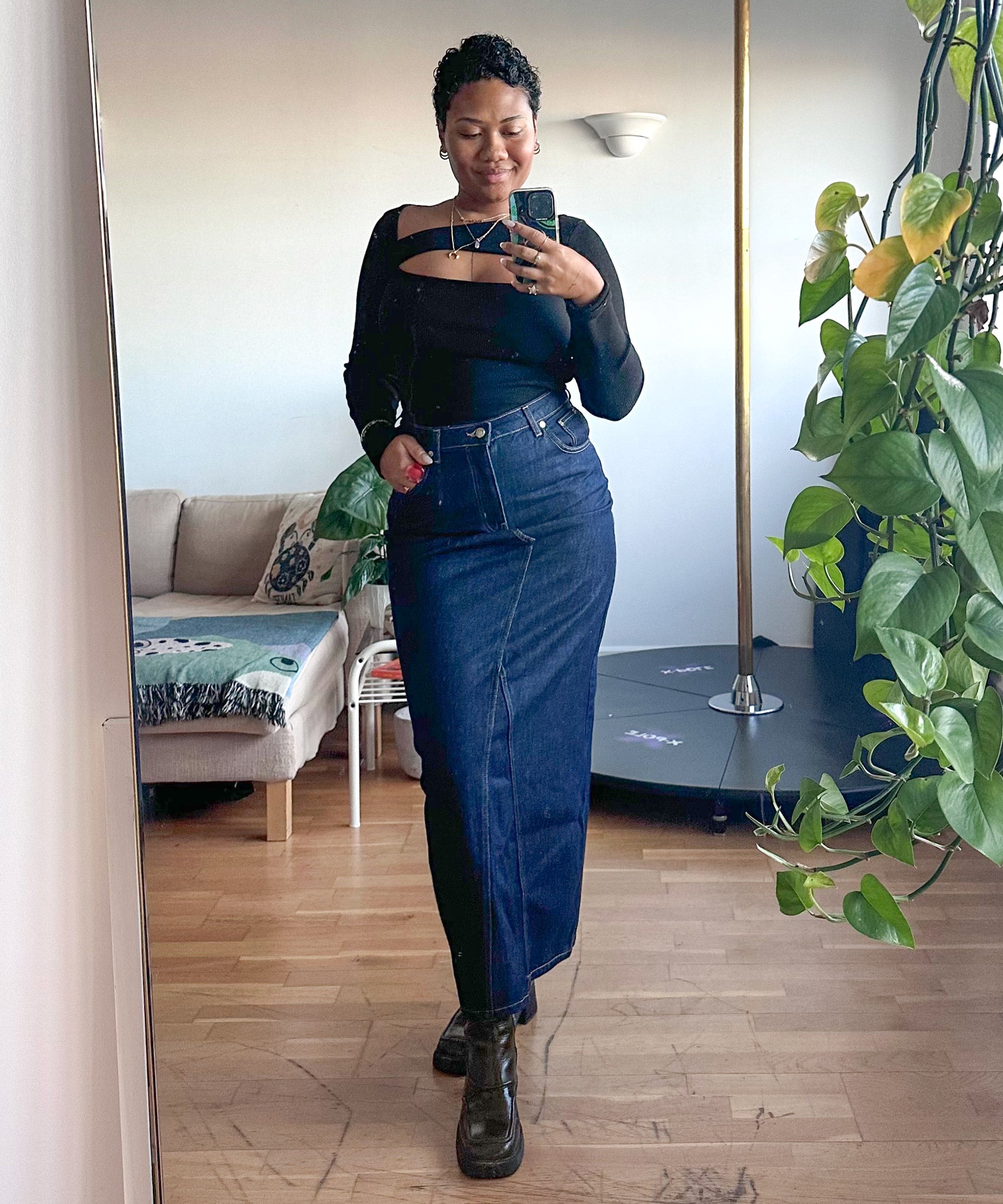 Denim pencil hotsell skirt topshop