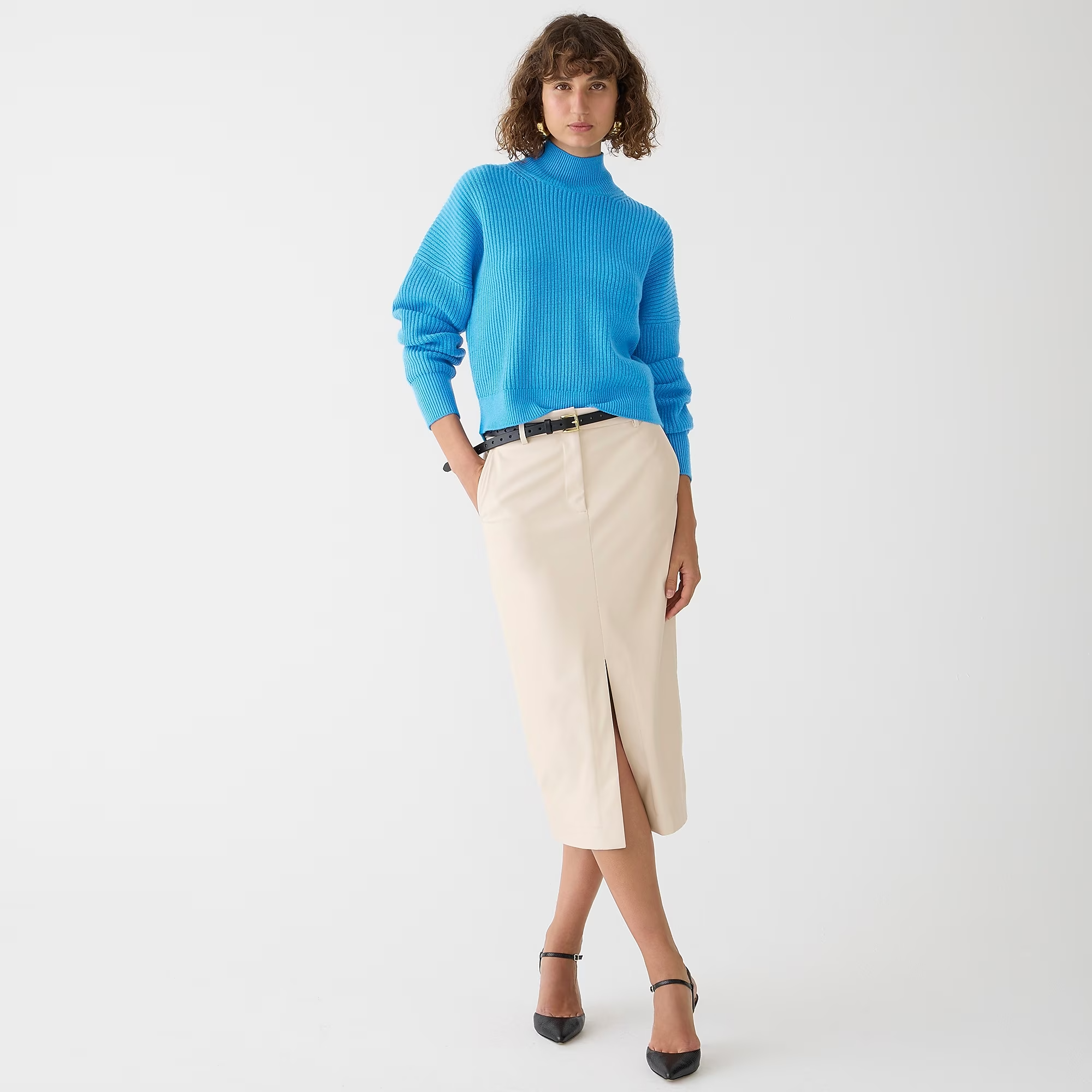J. Crew Ribbed turtleneck sweater in stretch yarn