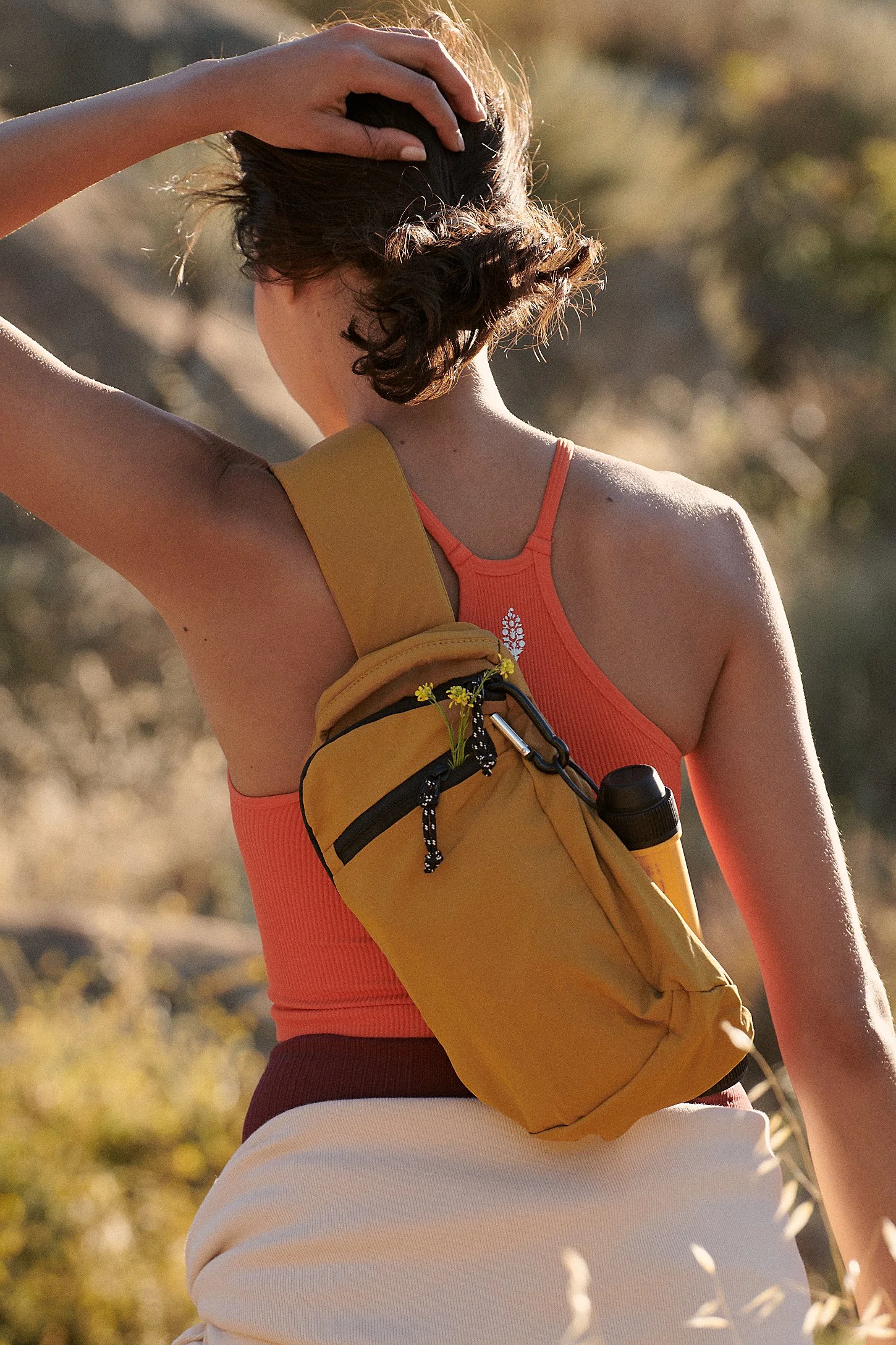 Packable top sling bag