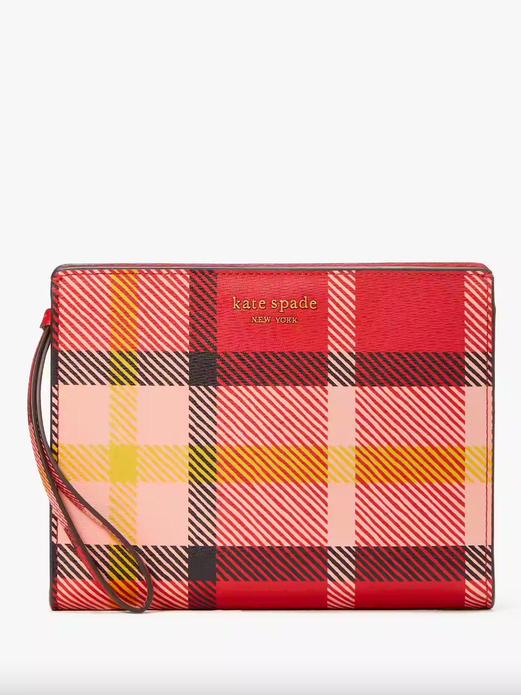 Kate Spade Wellesley Plaid Small Rachelle Satchel, Cherry Woodland Plaid