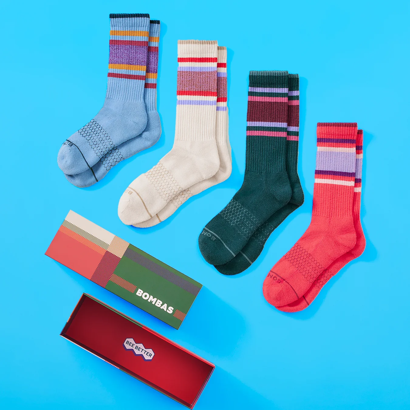 Bombas + Women’s Merino Wool Blend Calf Sock 4-Pack Gift Box