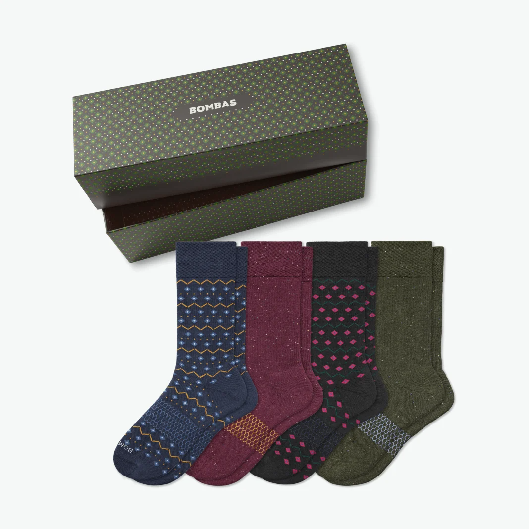 Bombas + Men’s Dress Calf Sock 4-Pack Gift Box