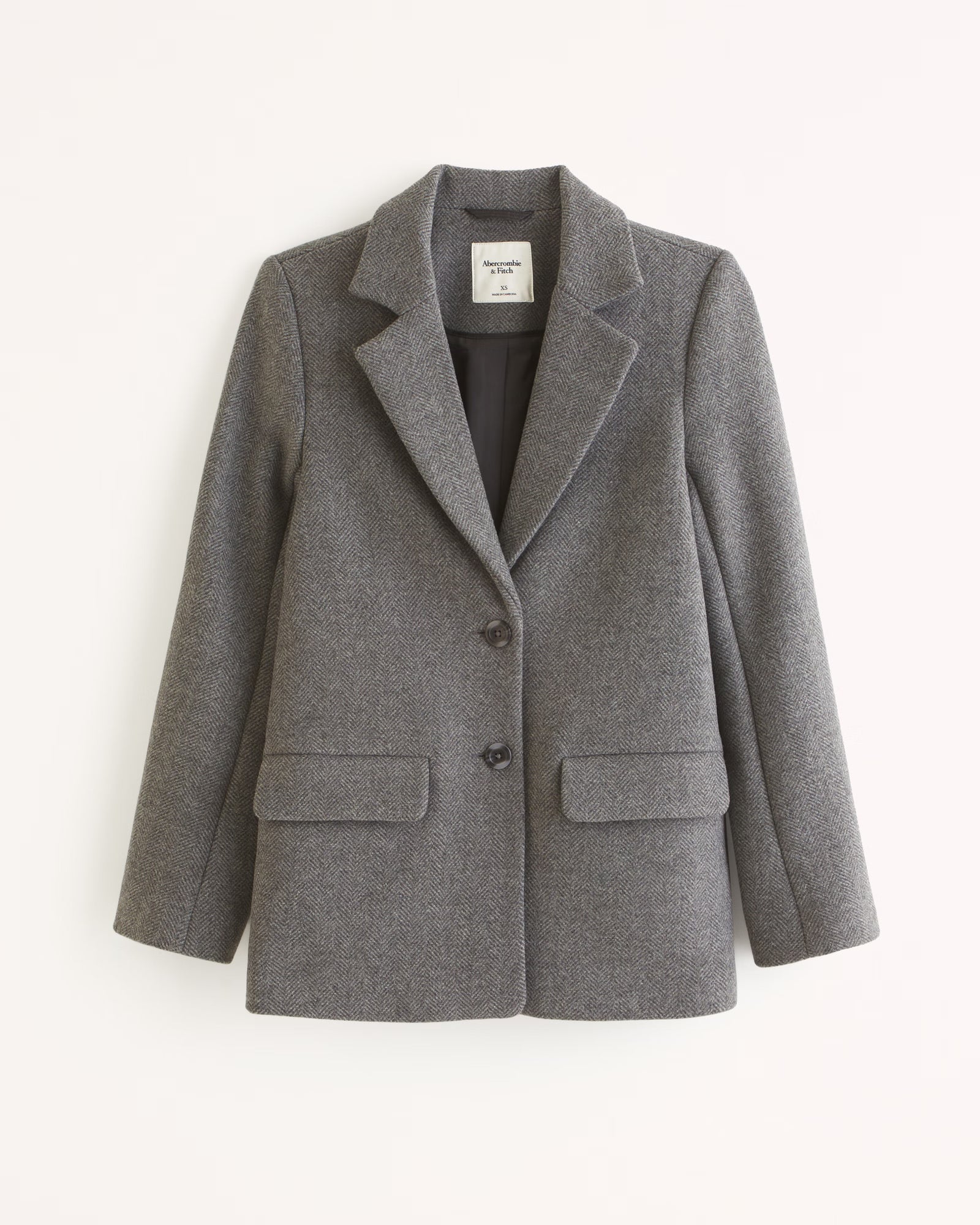 Abercrombie & Fitch + Heavyweight Wool-Blend Blazer Coat
