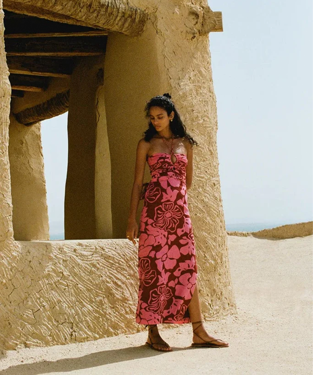 Faithfull maya midi sales dress