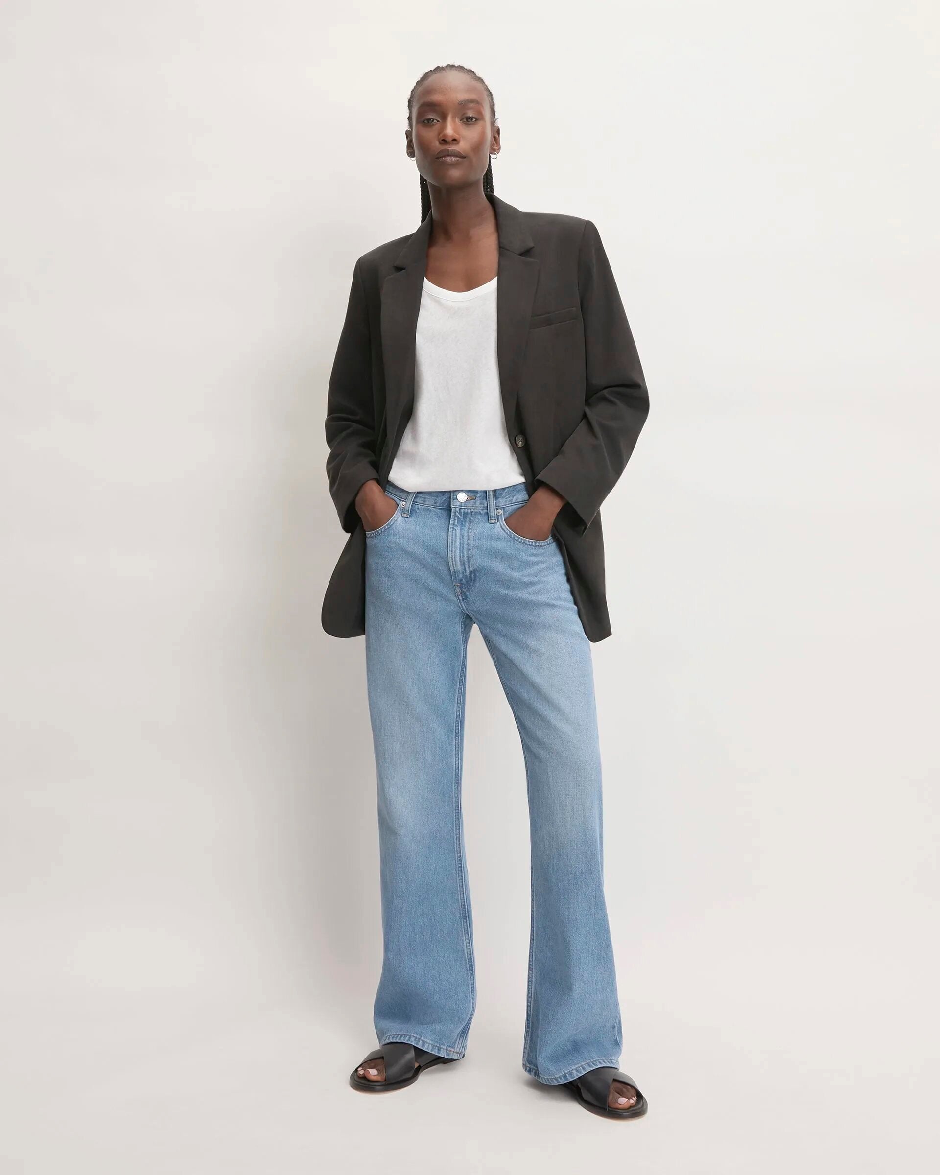 Ribcage straight top selvedge jeans