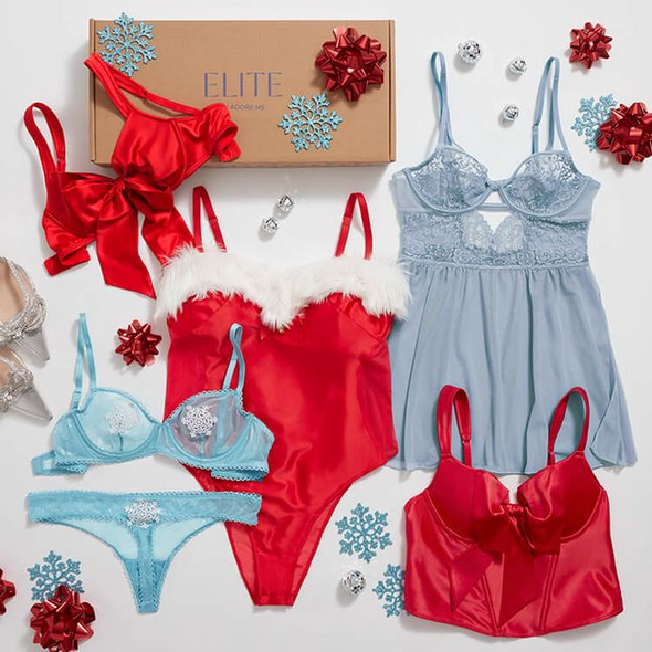 Adore Me + Gynger Unlined Set in Red