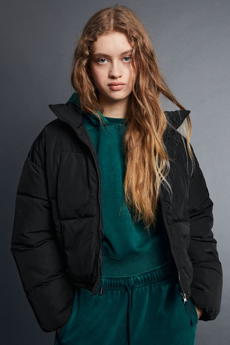 Black puffa deals coat ladies