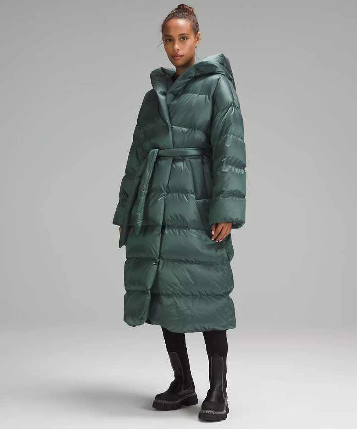 Very long padded coat sales