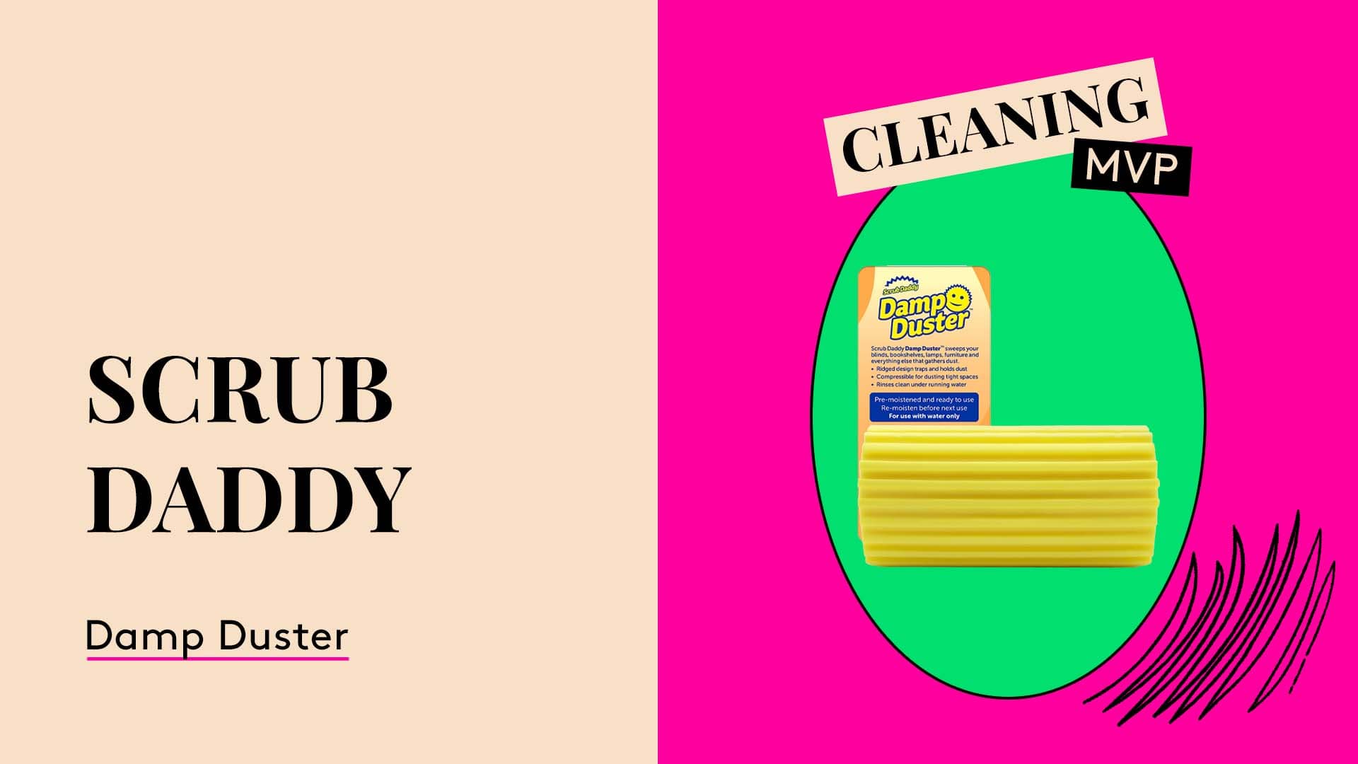 Cleaning MVP. Scrub Daddy Damp Duster.