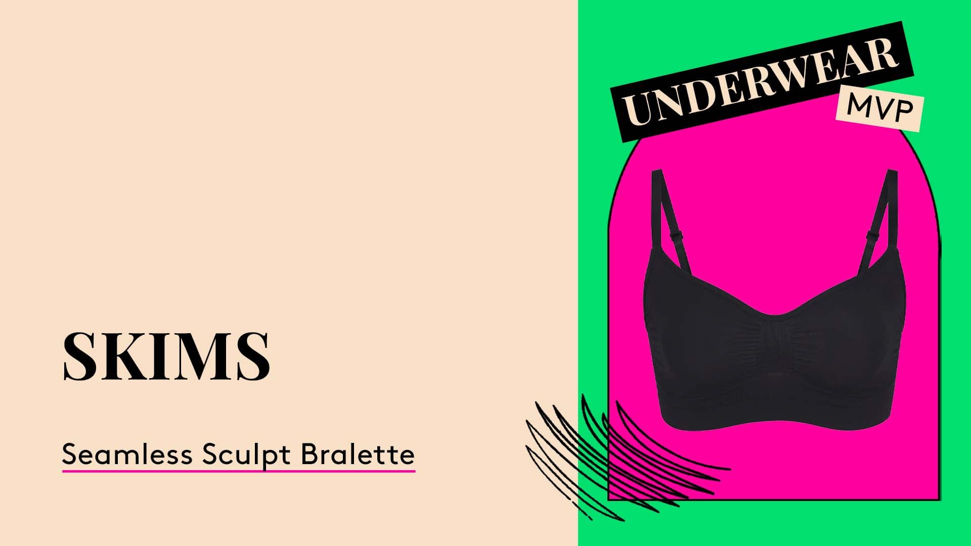 Underwear MVP. Skims Seamless Sculpt Bralette.