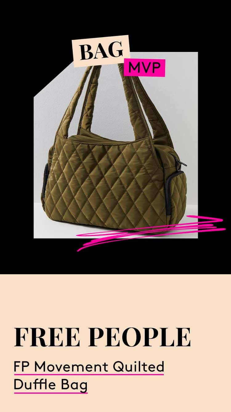 Bag MVP. FP Movement Quilted Duffle Bag.