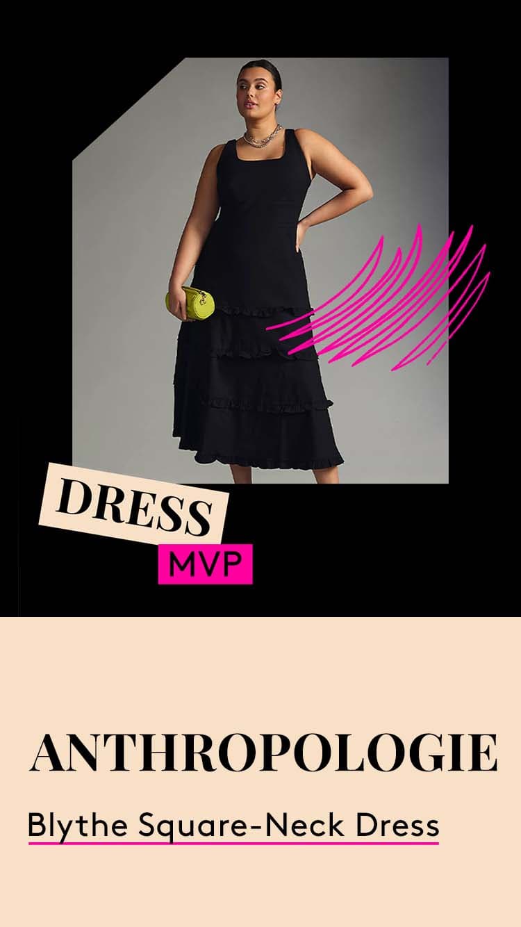 Dress MVP.  Anthropologie Blythe Square-Neck Dress