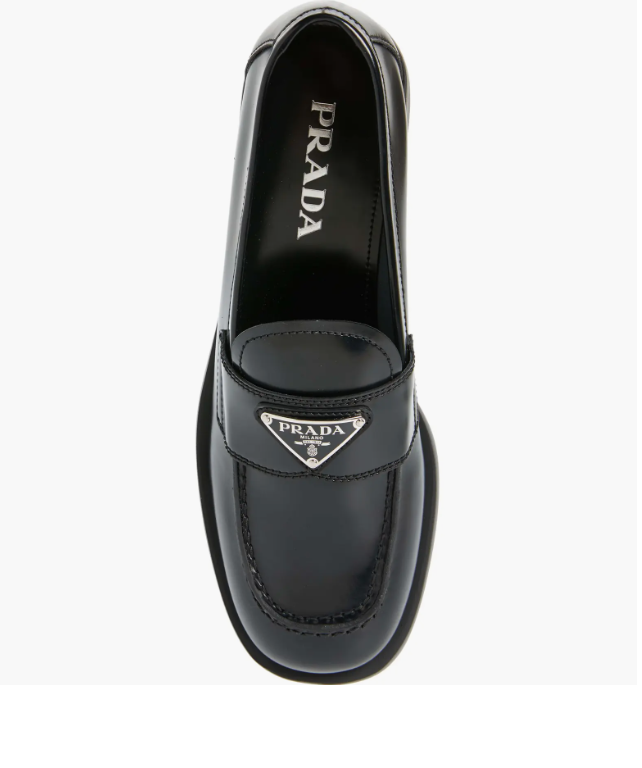 Prada + Triangle Logo Loafer