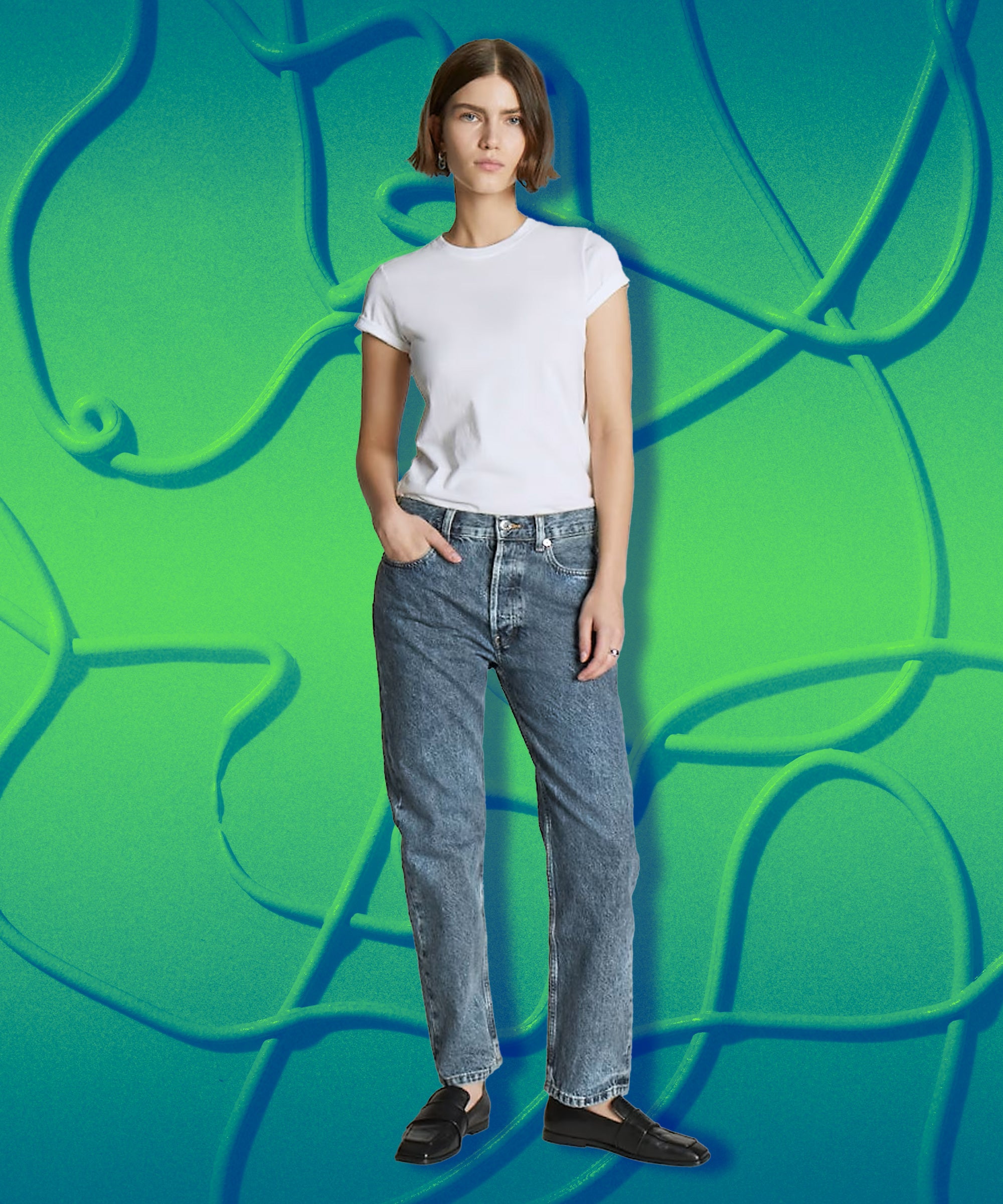 2023 Spring New Trendy Brand 100%Cotton Stereoscopic Legs Loose