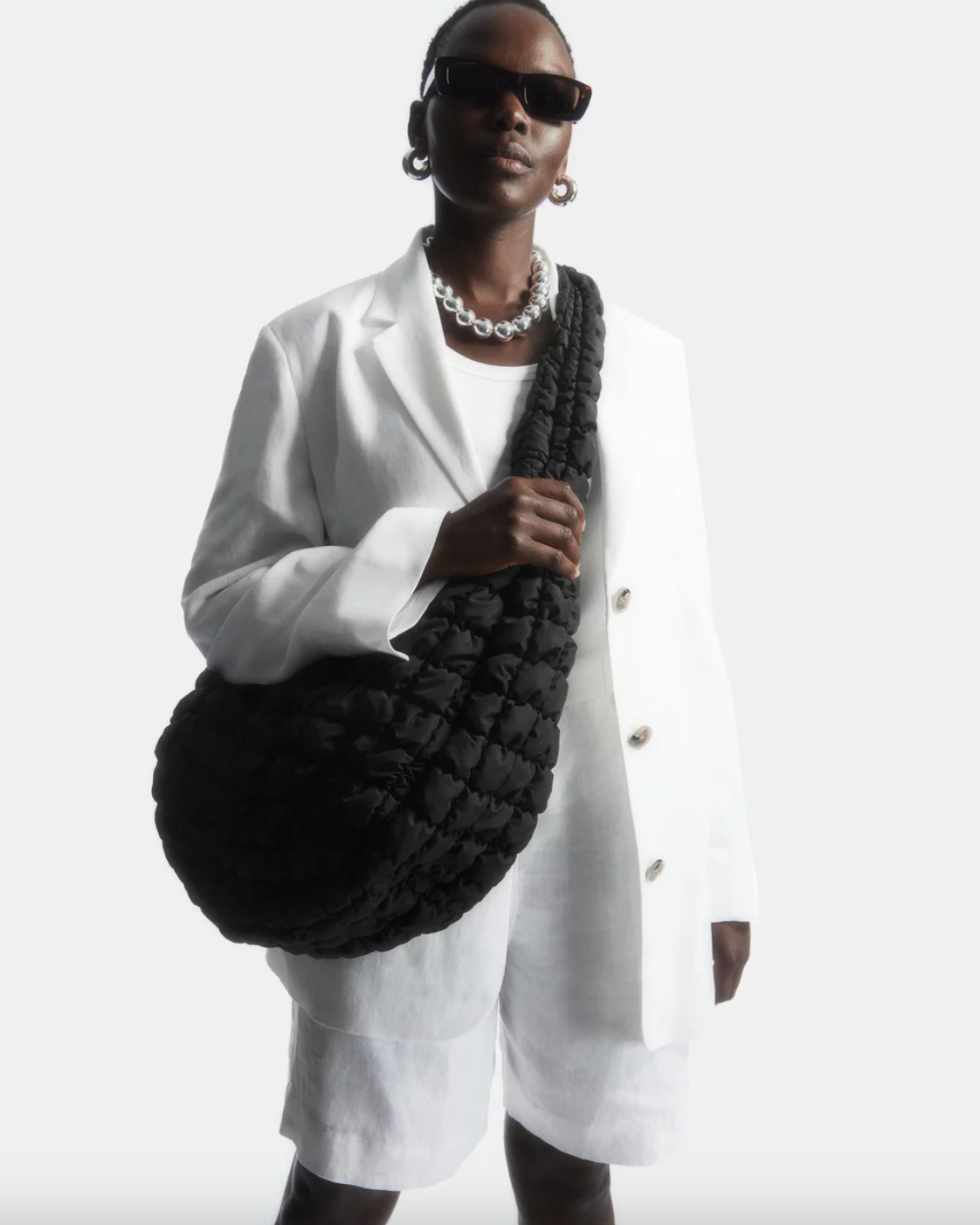 COS + Oversized Quilted Crossbody Bag