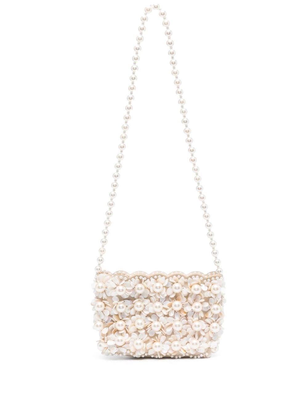Vanina + Pearl Embellished Shoulder Bag