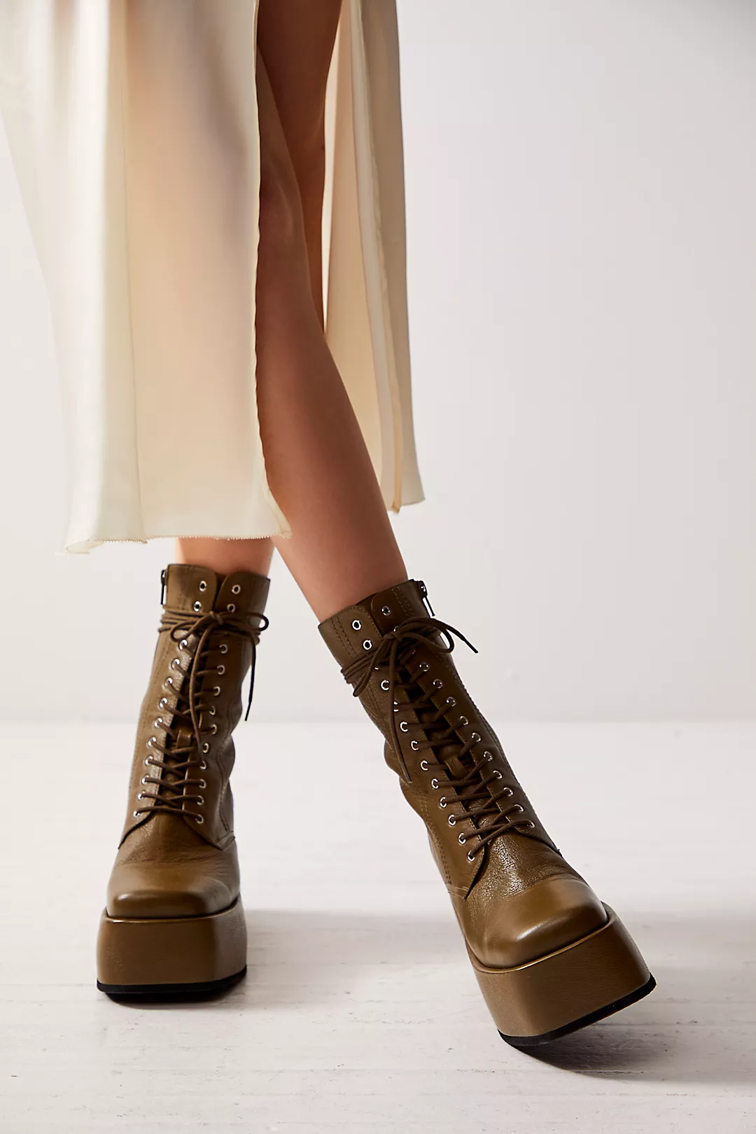 Montelliana + Margherita Pony Hair Lace-Up Boots