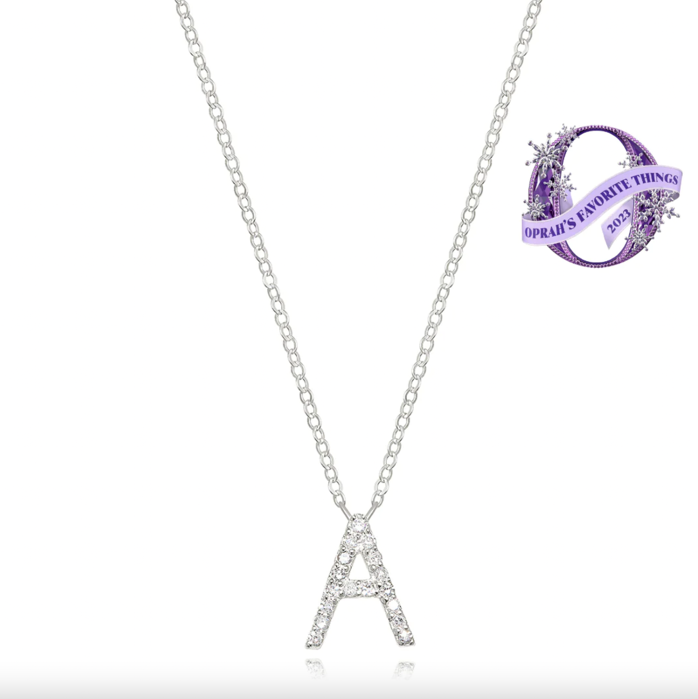 Amelia Rose Jewelry + Diamond Initial Necklace