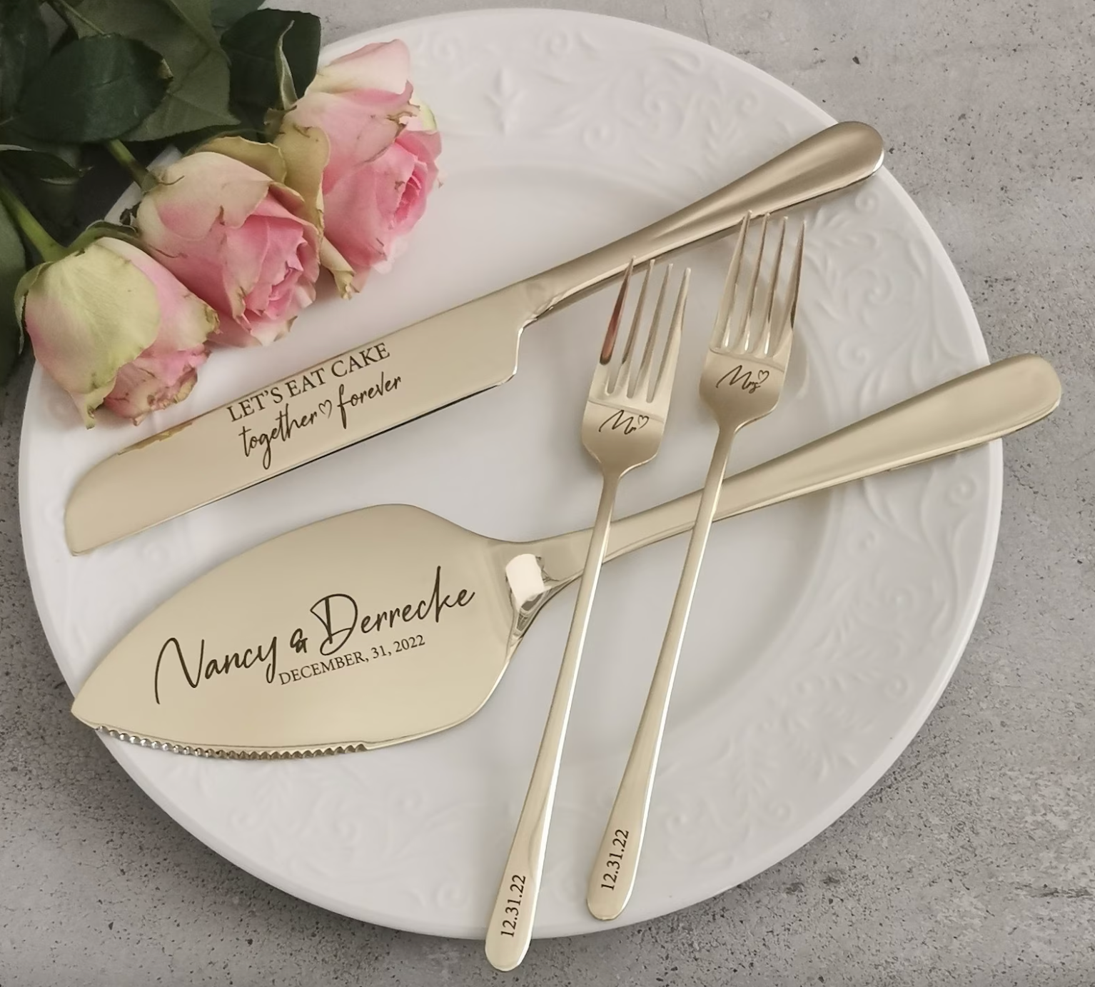 Personalized wedding 2025 cake knife