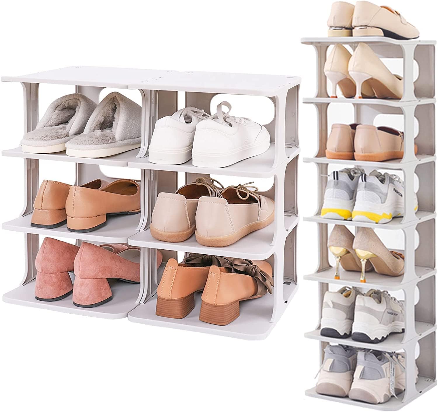 Marie Kondo Large Shoji Stacking Slatted Wood Shoe Shelf