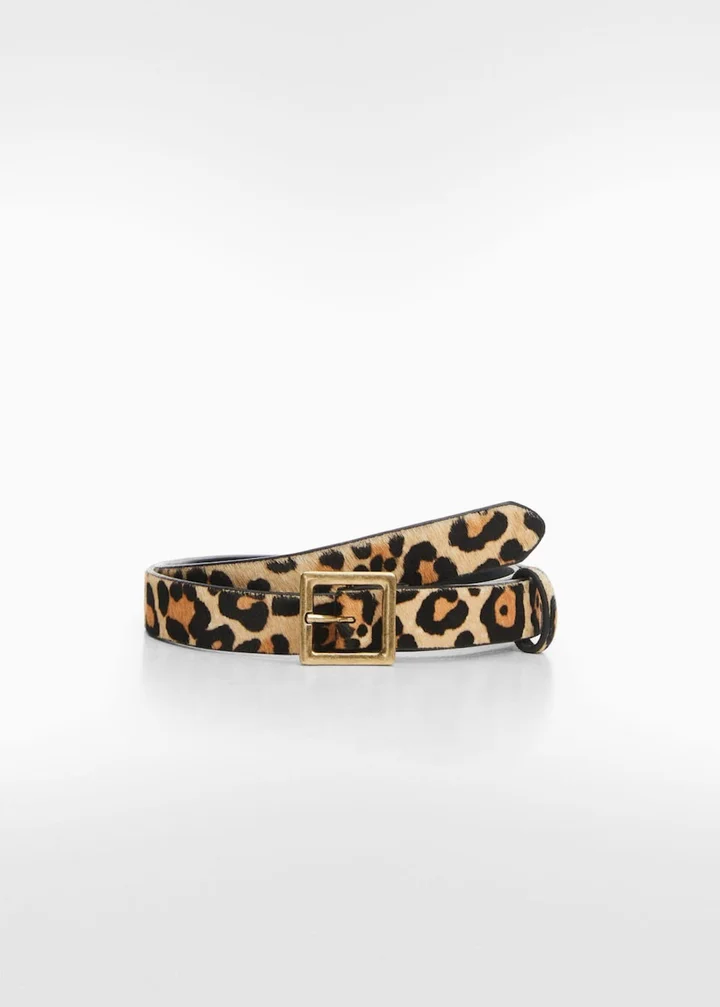 Leopard print belt