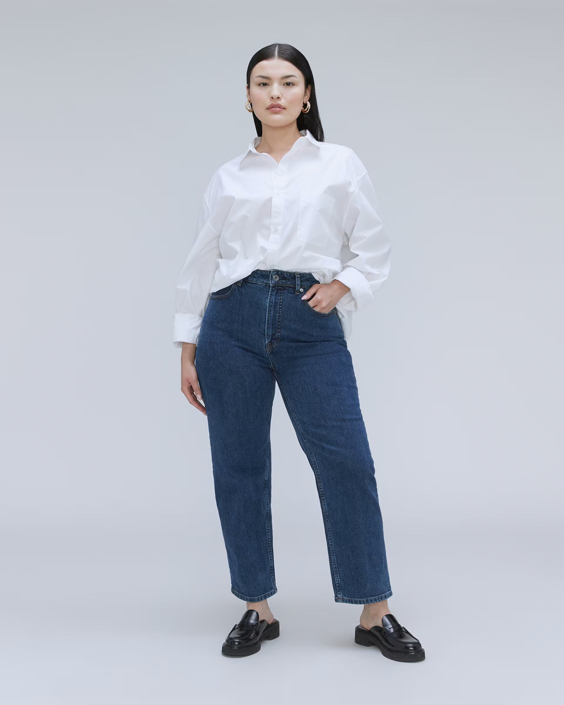 Ribcage straight cheap selvedge jeans