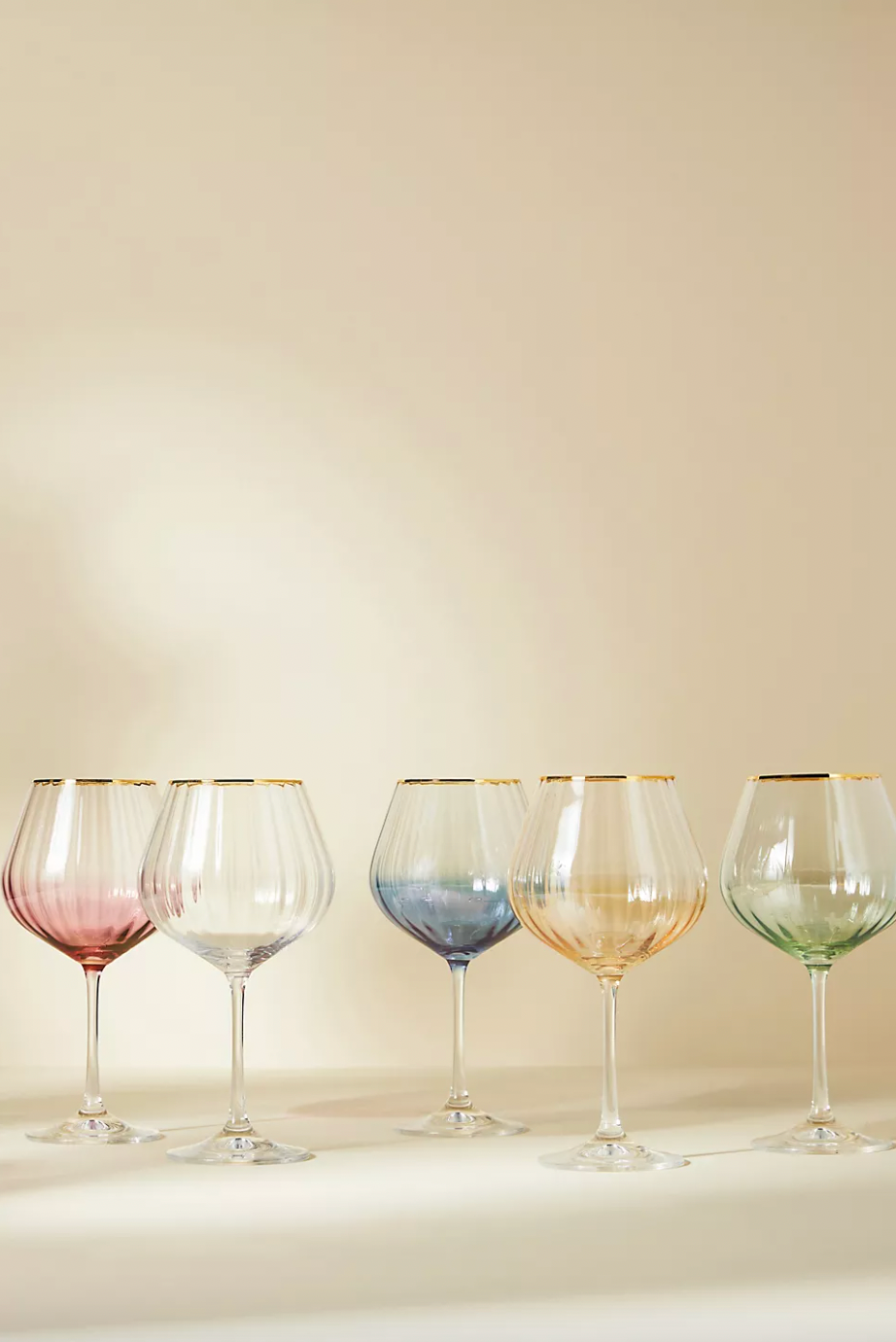 Anthropologie + Waterfall Red Wine Glasses, Set of 4