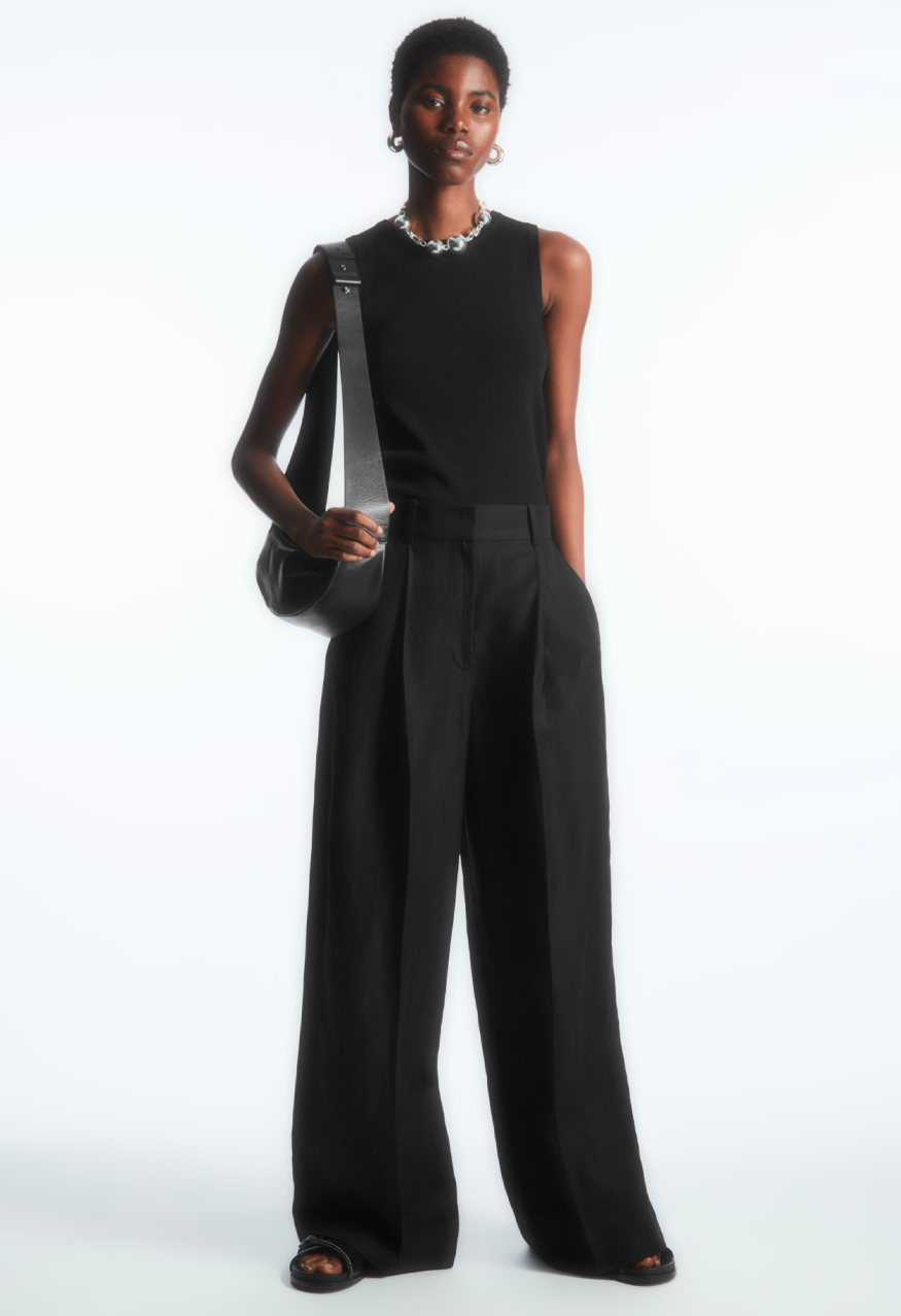 COS + High-Waited Wide-Leg Trousers
