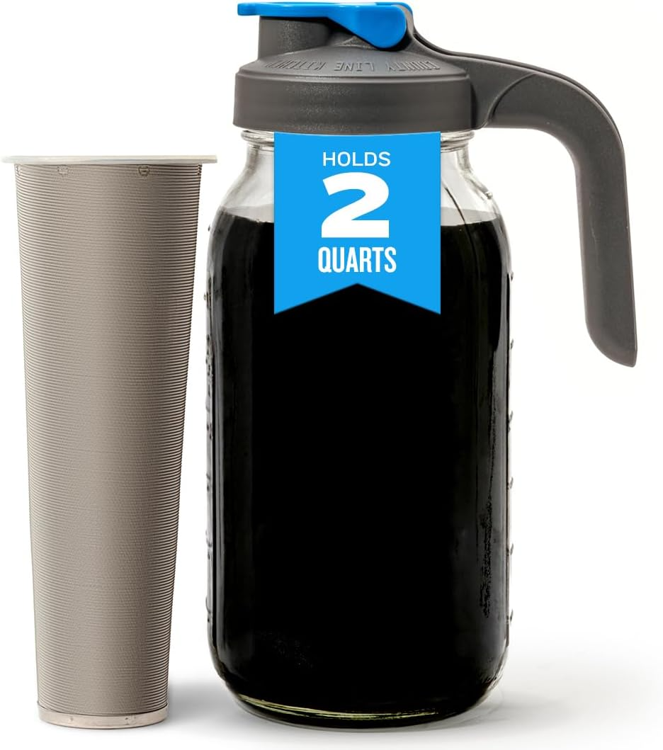 County Line Kitchen + Cold Brew Coffee Maker, Mason Jar Pitcher