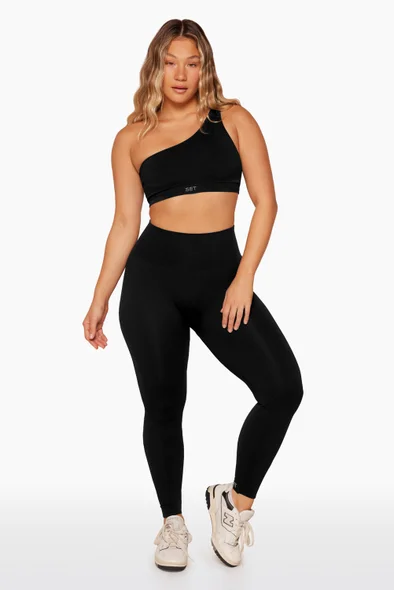 Zella Black Shiny Embossed Print High Waisted Athletic Workout