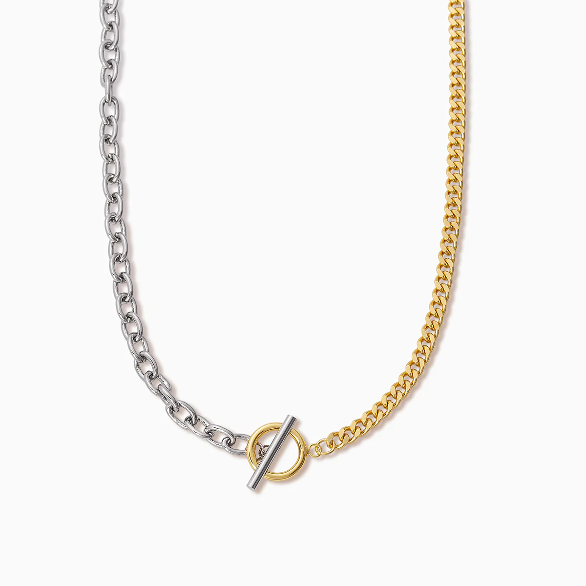 Pattern Gem and Chain Necklace in Gold | Uncommon James