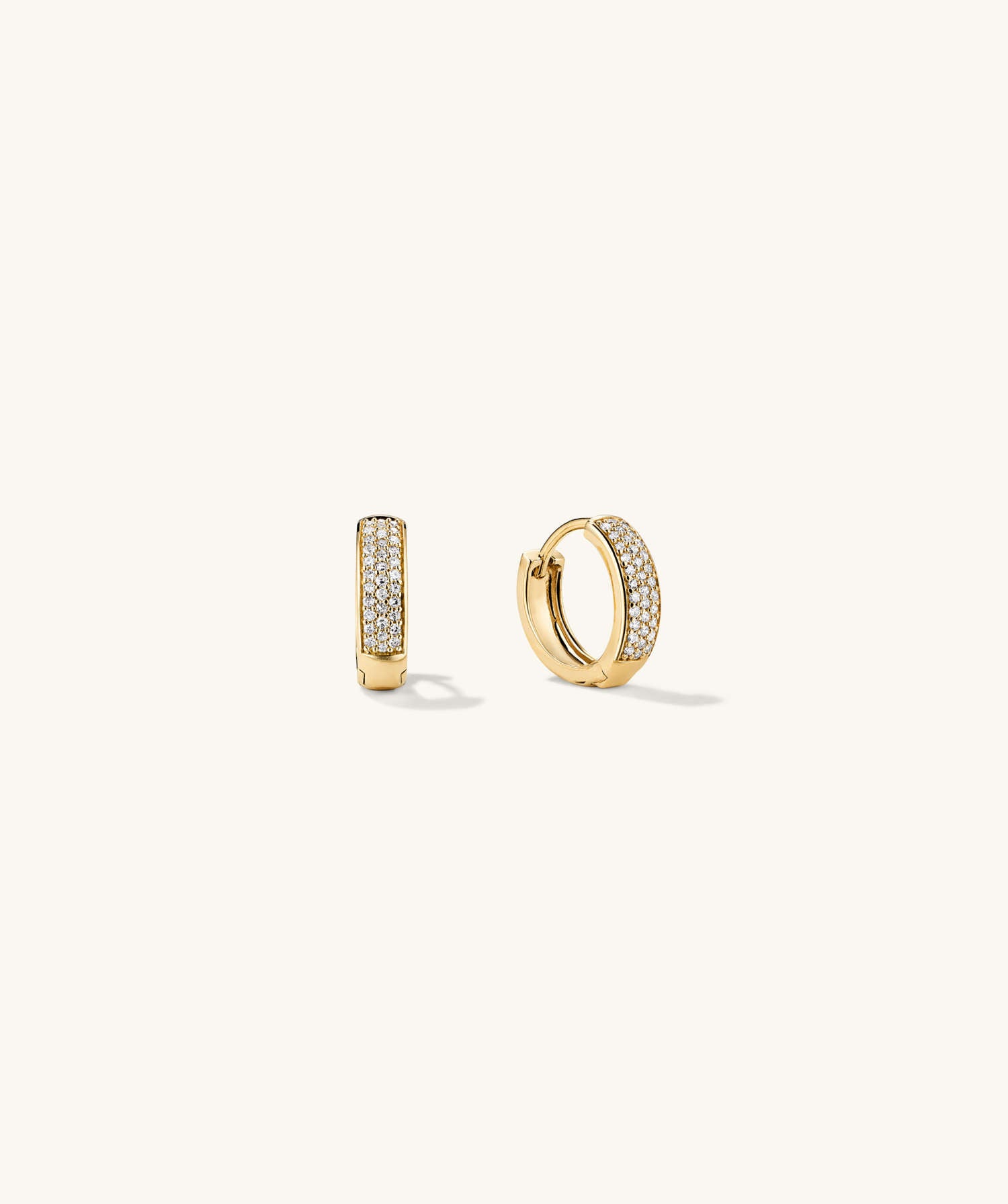 Mejuri + Bold Pavé Diamond Huggie Hoops