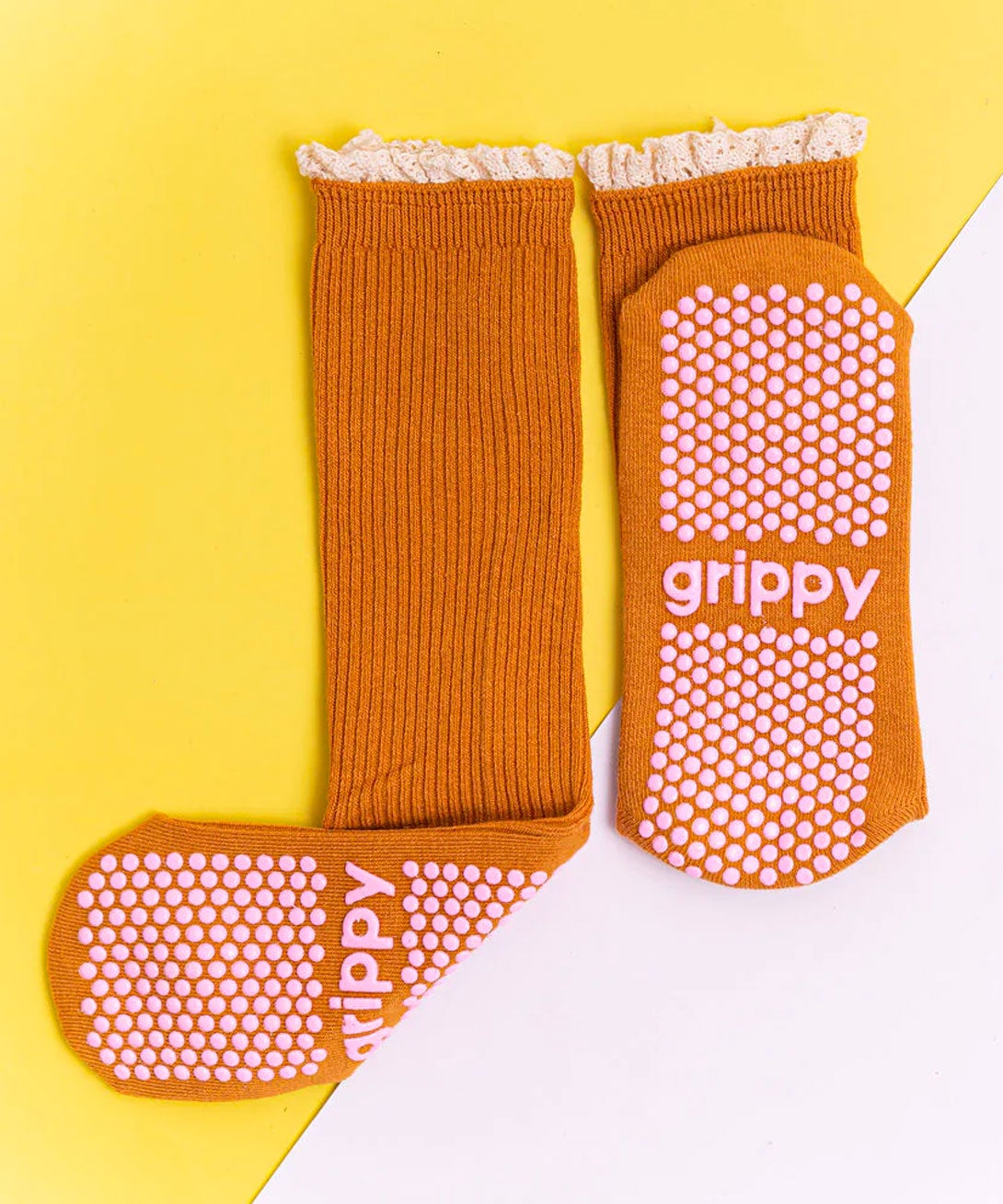 Grippy + Frill Crew Grippy Socks
