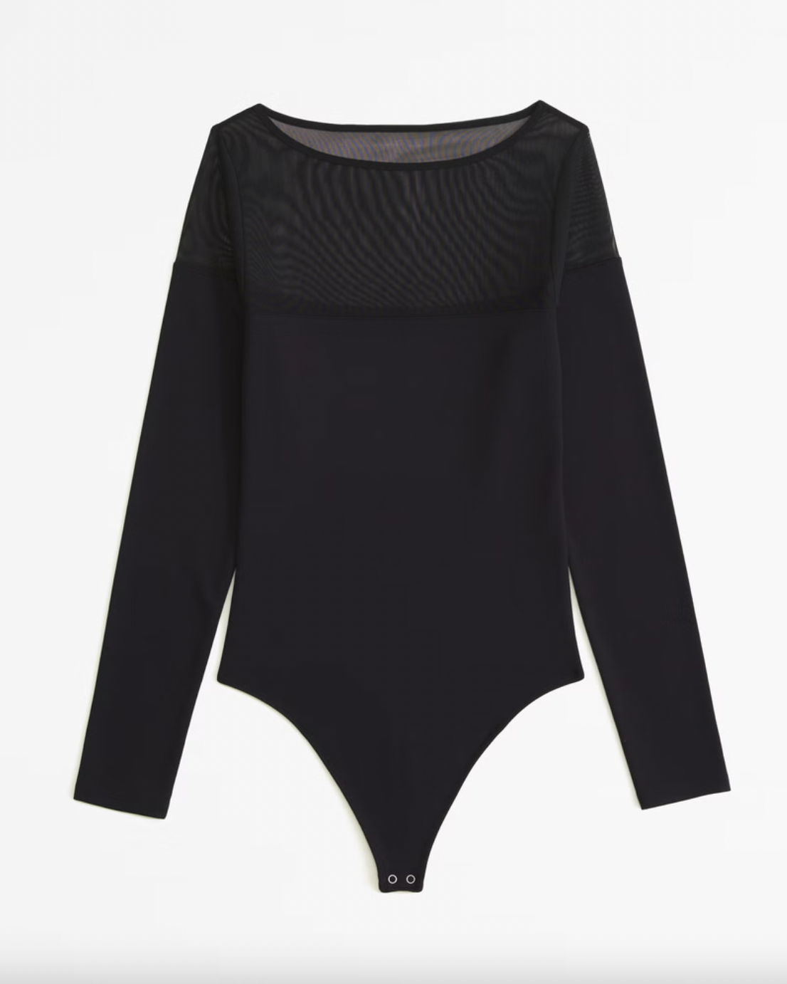 Abercrombie & Fitch + LongSleeve Mesh Crew Bodysuit