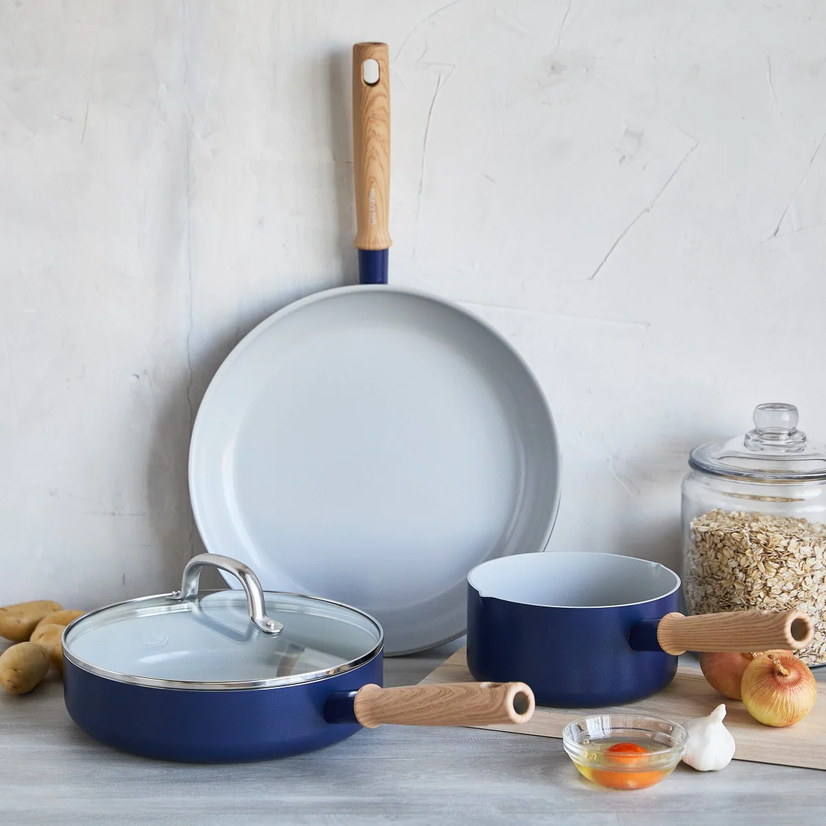 GreenPan + Hudson Ceramic Nonstick 4Piece Cookware Set