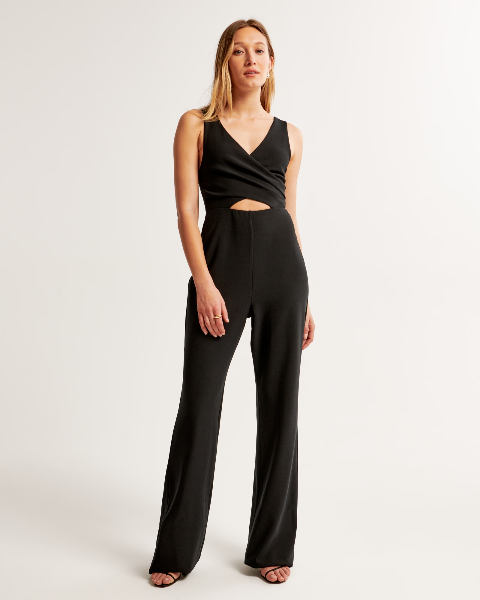 Nike Yoga luxe layered 7/8 jumpsuit in black